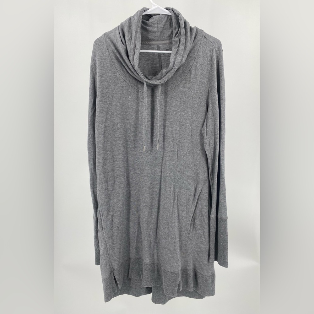 Midnight “in the‎ moment” cowl neck pullover sweater, pockets, gray size 1X
